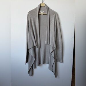 BB Dakota Light Gray Draped Cardigan